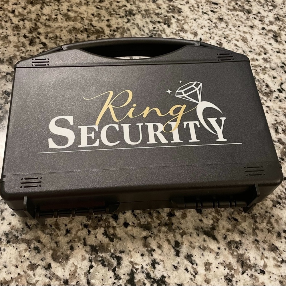 EUC Security Box for Ring Bearer with black foam cushion inside for Wedding Ring